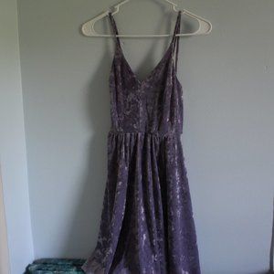 Light Purple Velvet Flowy Dress